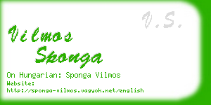 vilmos sponga business card